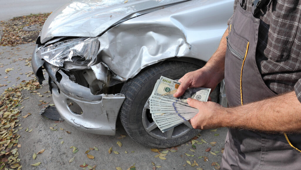 Cash offered for a damaged car