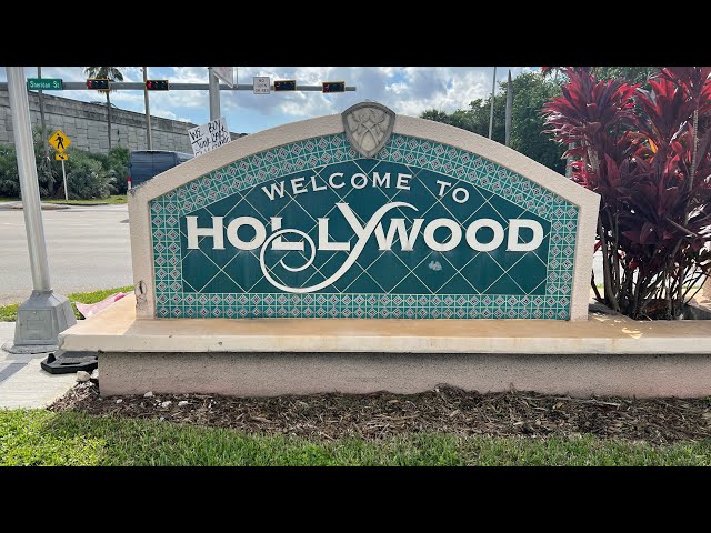 Welcome to Hollywood sign in Hollywood, Florida